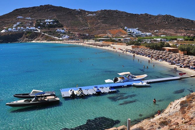 3 Hour Private Cruise – South Coastline Of Mykonos - Stop 2 at Kalo Livadi: A Beach-Club Feel with a More Unhurried Pace