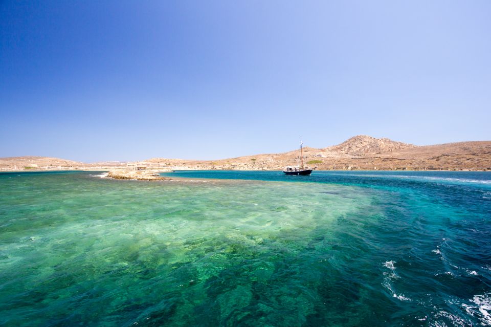 From Mykonos: Cruise to Delos and Rhenia with Lunch - Delos archaeological time: Apollo and Artemis plus an extra ticket cost