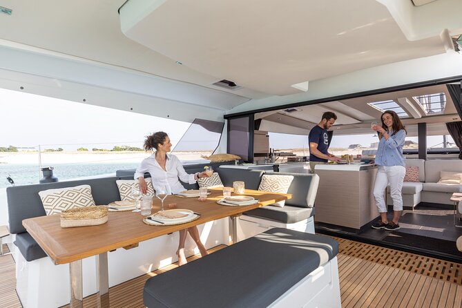 Mykonos: Brand-New Catamaran Cruise with Meal, Drinks & Transport - Water toys and snorkeling gear: fun without the gear scramble