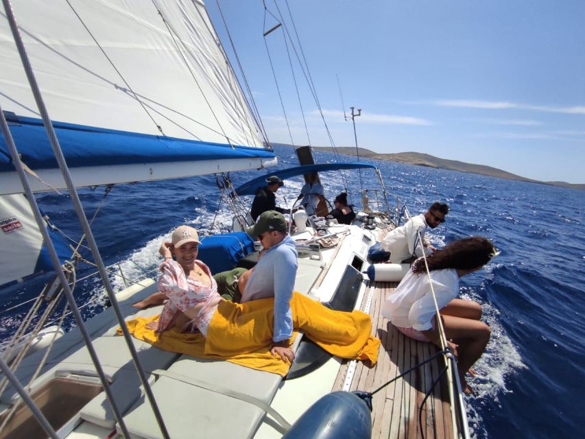 Mykonos: Delos and Rhenia Full-Day Sailing Cruise with Meal - Onboard sailing: Small-group comfort, and a chance to help