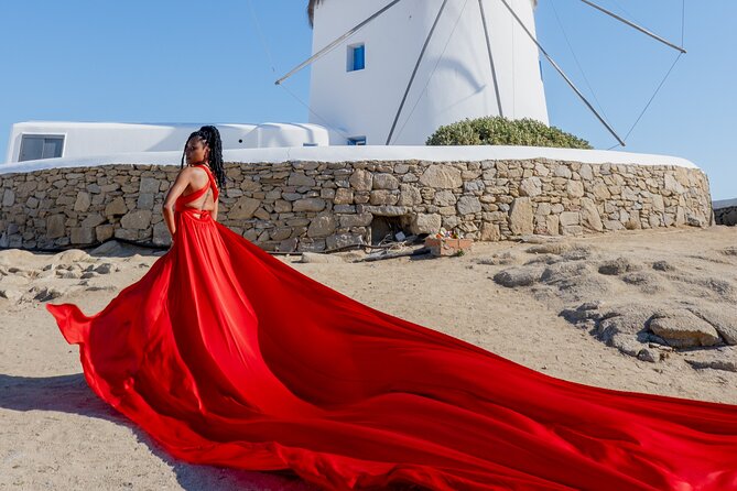 Mykonos Flying Dress Photoshoot - Practical tips that improve your odds of great photos
