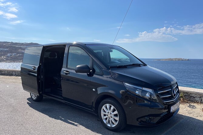 Mykonos Island VIP Transfers: 24/7 Private Transportation 1-Way - WhatsApp Pickup Updates and License Plate Details