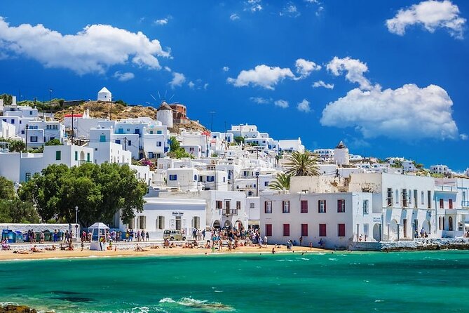 Mykonos Tour from Cruise Port including Little Venice & Windmills - Mykonos Town Hall and Free Time in Mykonos Town