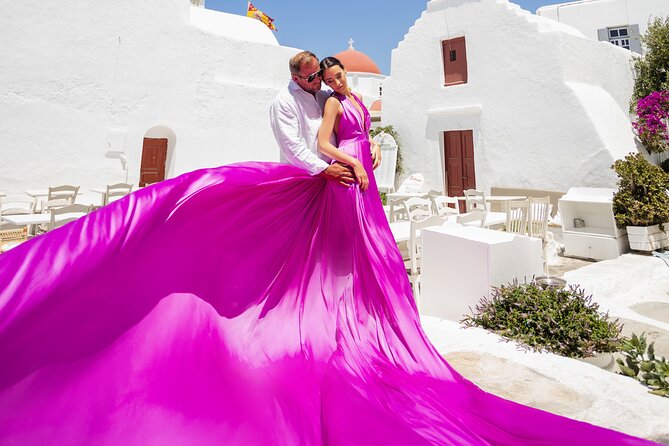 Private Flying Dress Photoshoot in Mikonos - Stop 4: Traditional Mykonos Town Views for the Final Set