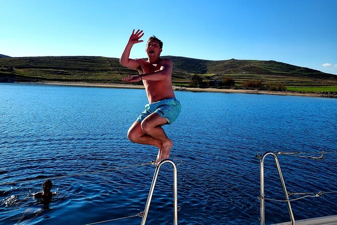 Private sailing cruise-Mykonos Southern Beach Hopping withLunch - Super Paradise Beach Stop: The Famous One (So Expect Energy)