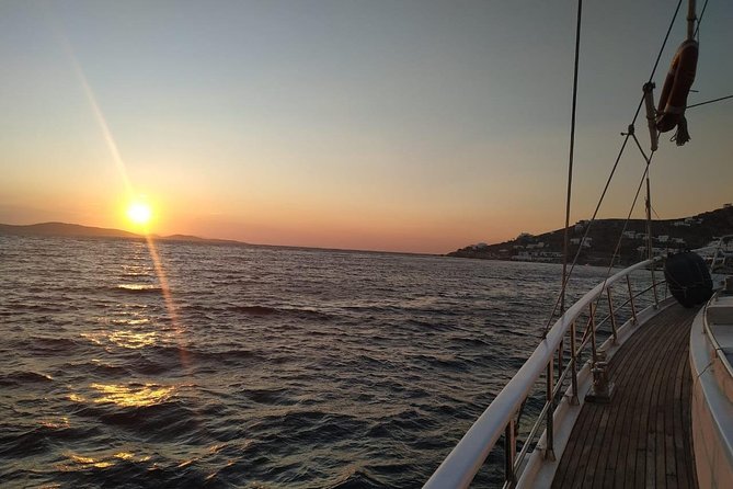 Sunset South Coast Sail Cruise with lunch,drinks, optional transfer - Sailing Past Famous Mykonian Beaches (What the Route Really Gives You)