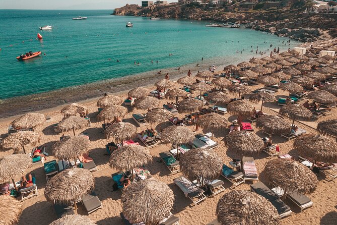 Super Paradise Beach Mykonos Seaside Sunbed (1st row) - Food, Drinks, and Service That Make the Day Feel Easy