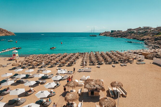 Super Paradise Beach Mykonos Seaside Sunbed (1st row) - Arrival Timing: Protect Your First-Row Spot (Noon Matters)