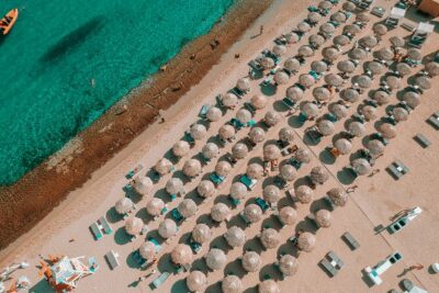 Super Paradise Beach Mykonos Seaside Sunbed (3rd & 4th row) - Finding Thalas Tavern & Beach (and not the wrong club)