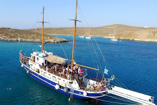 The Authentic Rhenia-Delos Cruise - Stop 1: Rhenia island swim time, beach vibe, and water access