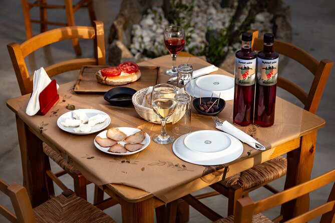 Tour and Wine Tasting in Mykonian Land - Olive Groves and Vineyard Views, Right Where the Work Happens